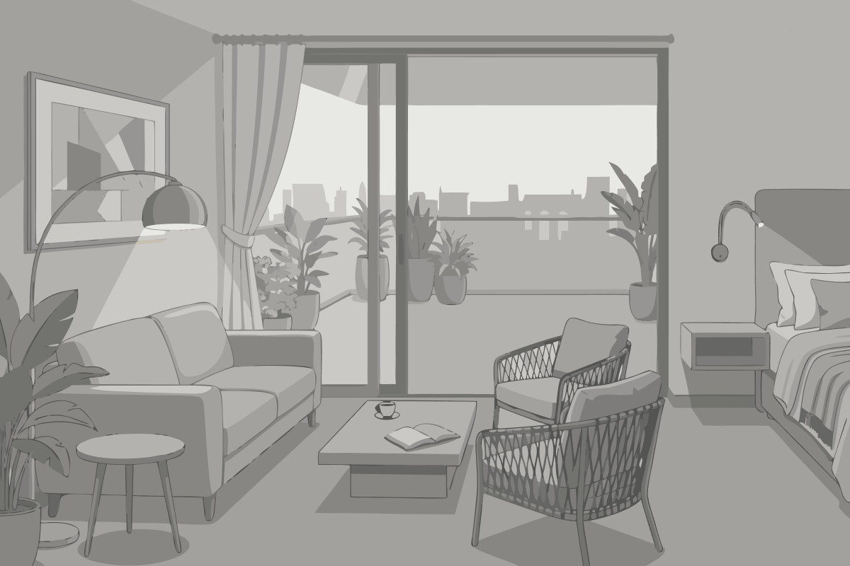 Appartamento con 1 Camera da Letto e Vista Mare